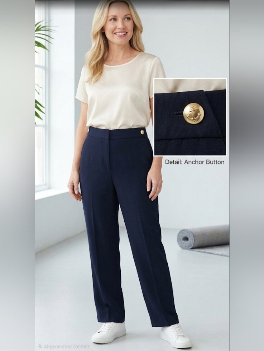 Evan-Picone Dark blue Women's Pants